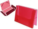 PASTAS PL. A4 C/ABAS ELASTICO LOMB.2,5CM VERMELHO TRANSLUCIDO 20962 SS24