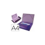 PASTAS PL. A4 C/ABAS ELASTICO LOMB.2,5CM VIOLETA TRANSLUCIDO 25612 SS32