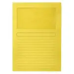 CAPAS PROTOCOLO C/JANELA 120GR Q-CONNECT KF15244 PACK 50 AMARELO 53224