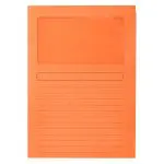 CAPAS PROTOCOLO C/JANELA 120GR Q-CONNECT KF15248 PACK 50 LARANJA 53228