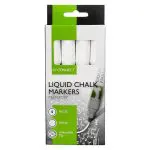 MARCADORES Q-CONNECT GIZ LIQUIDO KF16282 CAIXA C/4 COR BRANCO 170703