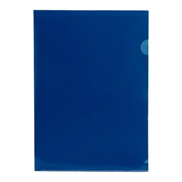 BOLSAS PLASTICO A4 LIDER. BL09 EM "L" 180mic 20066 AZUL PACK 10