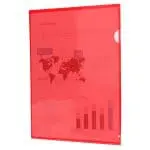 BOLSAS PLASTICO A4 LIDER. BL08 EM "L" 180mic 20065 VERMELHO PACK 10