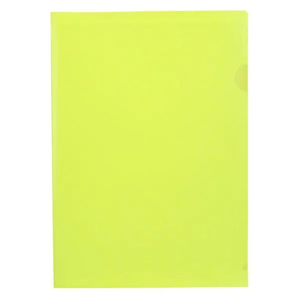 BOLSAS PLASTICO A4 LIDER. BL19 EM "L" 180mic 11335 AMARELO FLUOR OPACO PACK 10