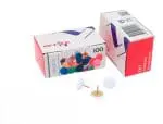 PIONESES LISMANIA CABEÇA PLANA 9mm PLASTIFICADOS BRANCO CAIXA 100 - 166777