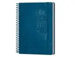 AGENDA SYROS A5 CAPA DURA C/ESPIRAL METAL 150X210 DIARIA COR AZUL 175607 - 2027