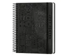 AGENDA SYROS A5 CAPA DURA C/ESPIRAL METAL 150X210 DIARIA COR CINZA ESCURO 175606 - 2027