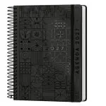 AGENDA SYROS A5 CAPA DURA C/ESPIRAL METAL 150X210 DIARIA COR CINZA ESCURO 175606 - 2027