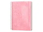 AGENDA SYROS A5 CAPA DURA C/ESPIRAL METAL 150X210 DIARIA COR ROSA 175611 - 2027