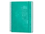 AGENDA SYROS A5 CAPA DURA C/ESPIRAL METAL 150X210 DIARIA COR TURQUESA 175610 - 2027
