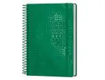 AGENDA SYROS A5 CAPA DURA C/ESPIRAL METAL 150X210 DIARIA COR VERDE 175609 - 2027