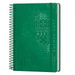 AGENDA SYROS A5 CAPA DURA C/ESPIRAL METAL 150X210 DIARIA COR VERDE 175609 - 2027