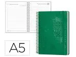 AGENDA SYROS A5 CAPA DURA C/ESPIRAL METAL 150X210 DIARIA COR VERDE 175609 - 2027 - Image 2