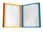 SUPORTE PORTA CATALOGO PAREDE LIDER PC01 C/10 BOLSAS CORES A4 PVC 166031
