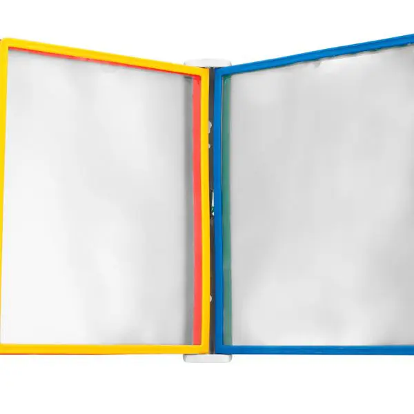 SUPORTE PORTA CATALOGO PAREDE LIDER PC01 C/10 BOLSAS CORES A4 PVC 166031