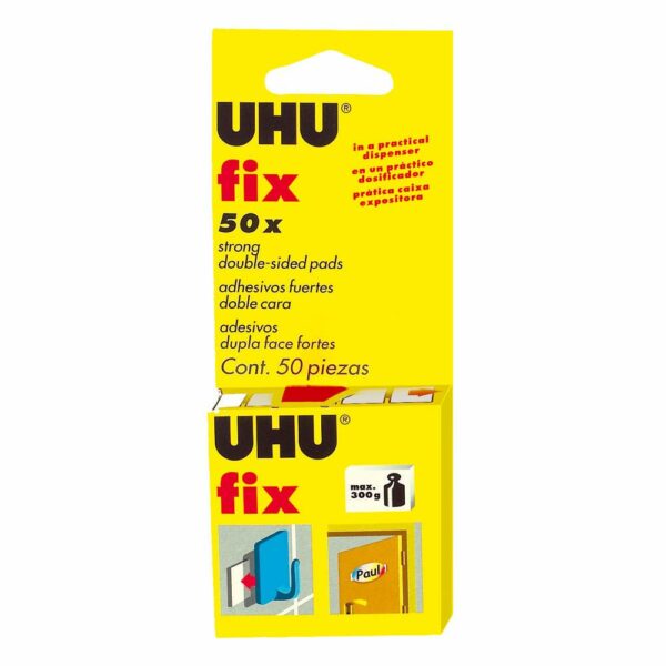 Cola UHU Fix 142 - Pastilhas Adesivas Cx50