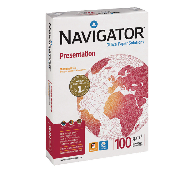 Papel A4 Navigator 100gr Presentation Resma 500fl