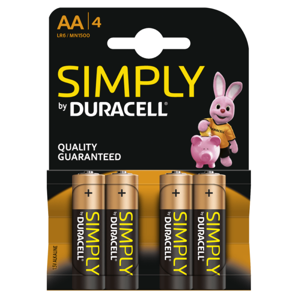 Pilhas Alcalinas Duracell Simply 1500 LR6 - AA 21313 Pack 4