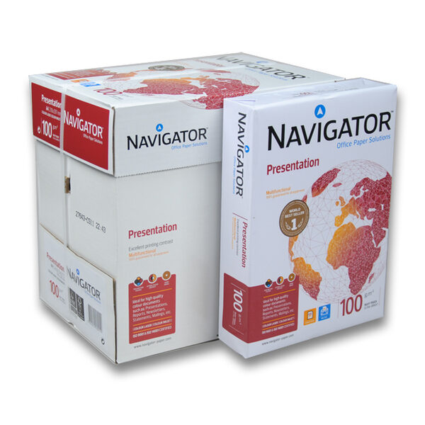 Papel A4 Navigator 100gr Presentation Caixa 5x500fl
