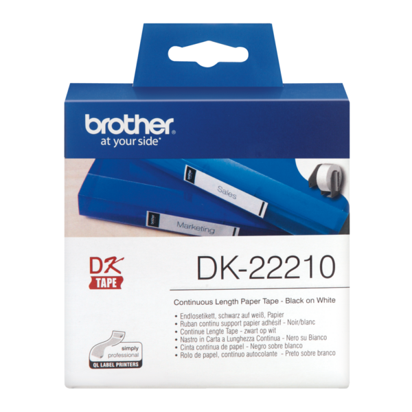 ETIQUETAS BROTHER DK-22210 - PAPEL CONTINUO BRANCO 29mmX30,48mt