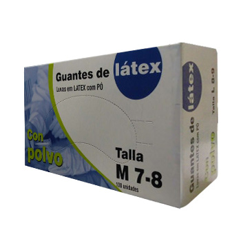 LUVAS LATEX SUPER FINAS COM PO TAM.M CX100