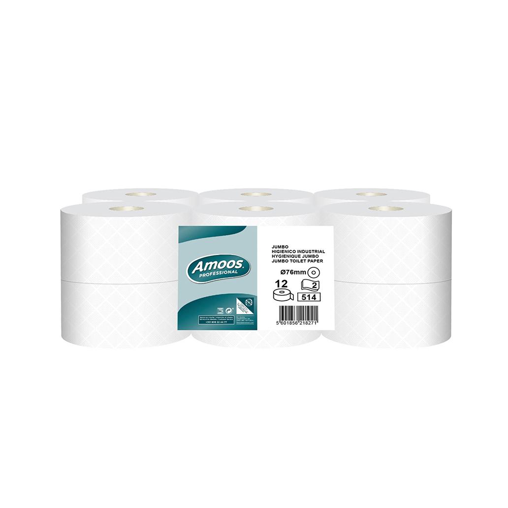 PAPEL HIGIENICO JUMBO F.DUPLA AMOOS J621827.3 TUBO76 180mt - EMB.C/12 ROLOS PAPEL HIGIENICO JUMBO F.DUPLA AMOOS J621827.3 TUBO76 180mt - EMB.C/12 ROLOS - Image 1