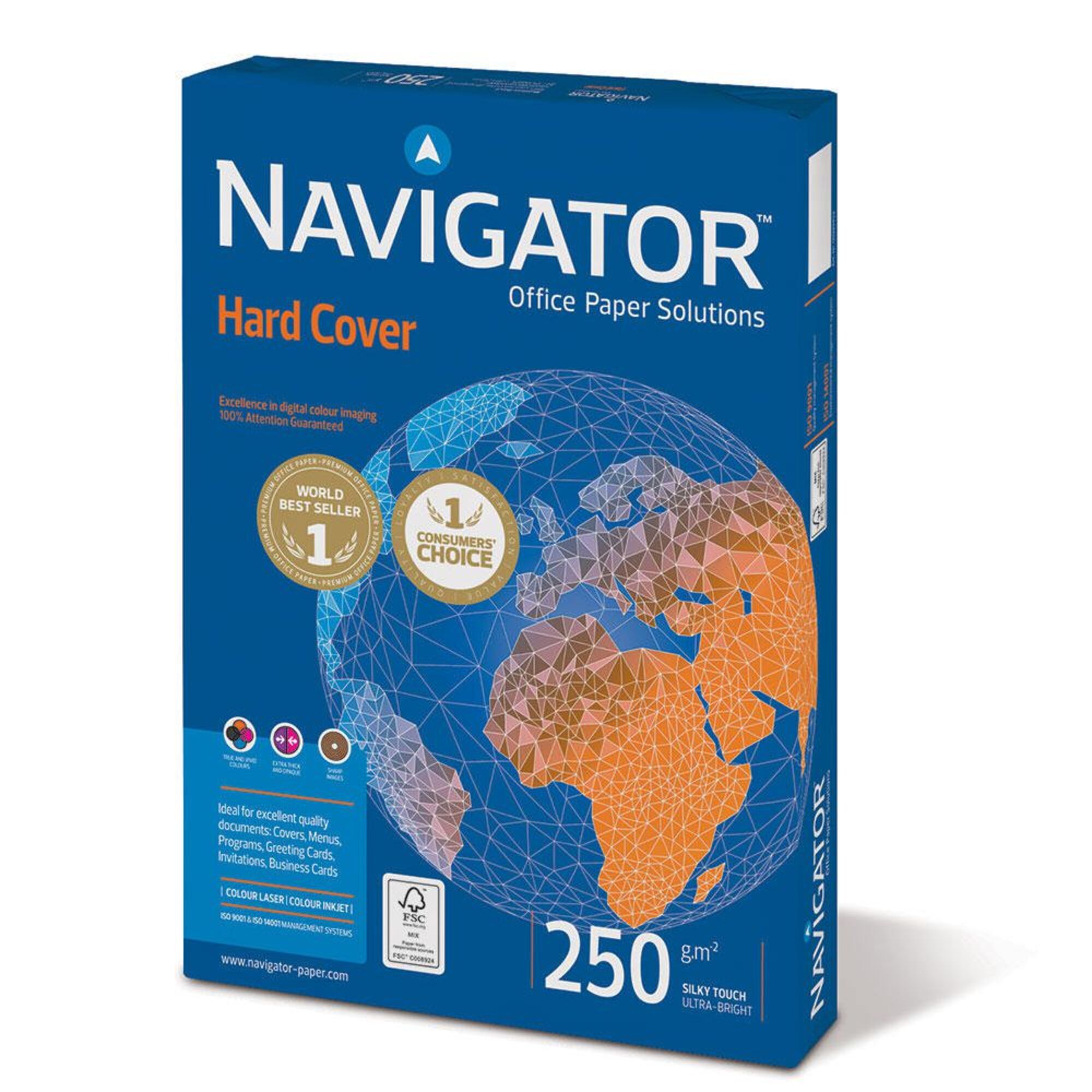 PAPEL A4 NAVIGATOR HARD COVER 250gr EMB.125FL PAPEL A4 NAVIGATOR HARD COVER 250gr EMB.125FL - Image 1