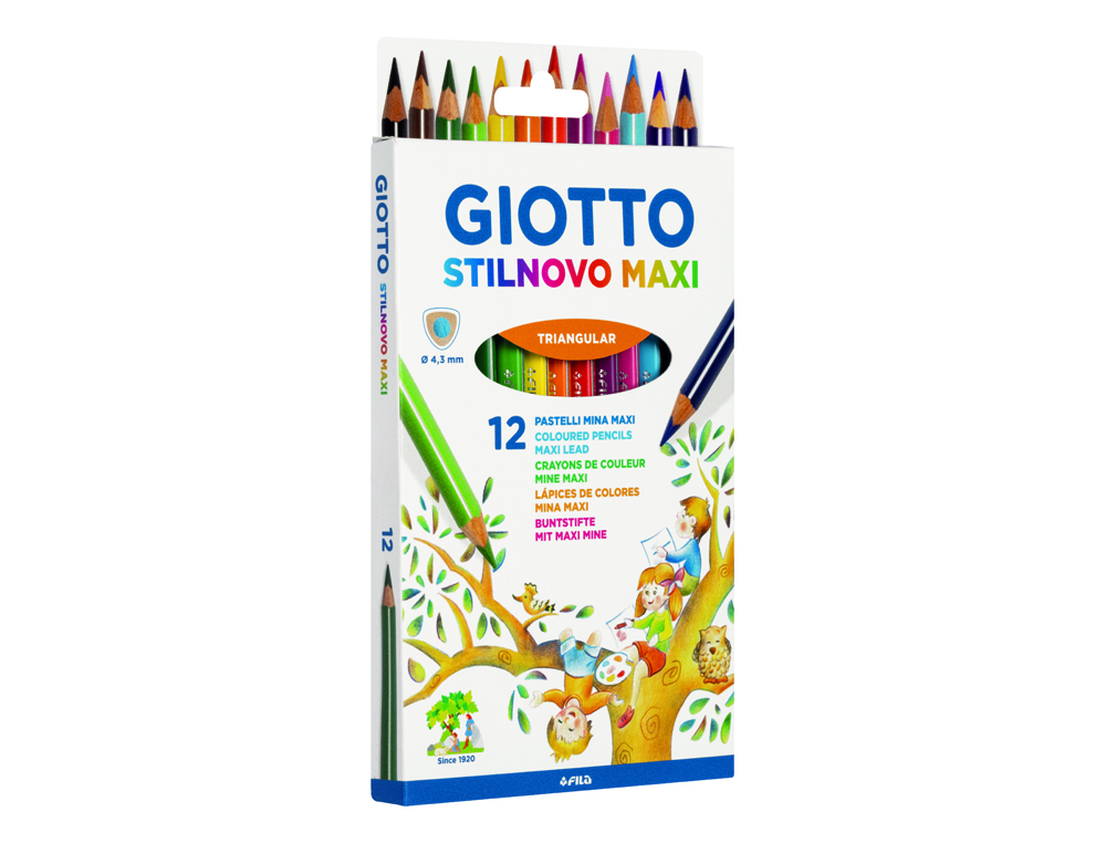 LAPIS COR GIOTTO MAXI TRI 225900 - 18cm 58477 CX C/12 CORES LAPIS COR GIOTTO MAXI TRI 225900 - 18cm 58477 CX C/12 CORES - Image 1