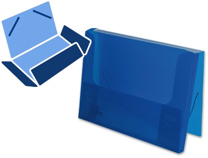 PASTAS PL A4 C ABAS ELASTICO LOMB 2 5CM AZUL TRANSLUCIDO 20963 SS22 