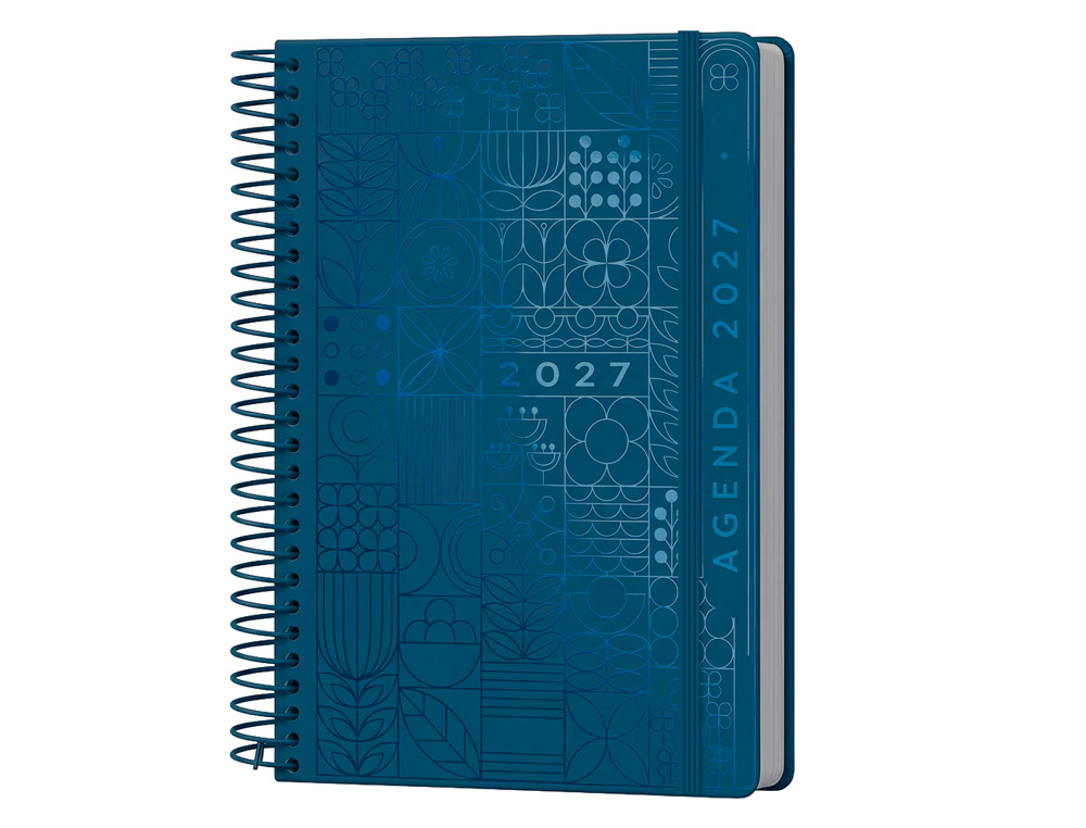 AGENDA SYROS A5 CAPA DURA C/ESPIRAL METAL 150X210 DIARIA COR AZUL 175607 - 2027 AGENDA SYROS A5 CAPA DURA C/ESPIRAL METAL 150X210 DIARIA COR AZUL 175607 - 2027 - Image 1