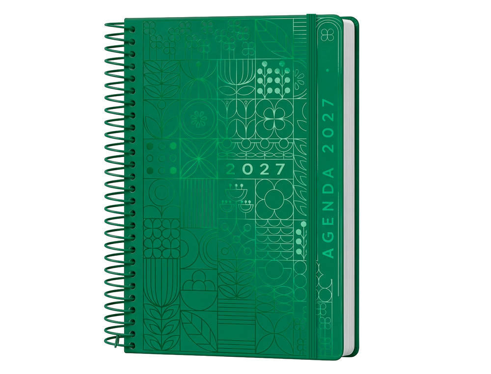 AGENDA SYROS A5 CAPA DURA C/ESPIRAL METAL 150X210 DIARIA COR VERDE 175609 - 2027 AGENDA SYROS A5 CAPA DURA C/ESPIRAL METAL 150X210 DIARIA COR VERDE 175609 - 2027 - Image 1