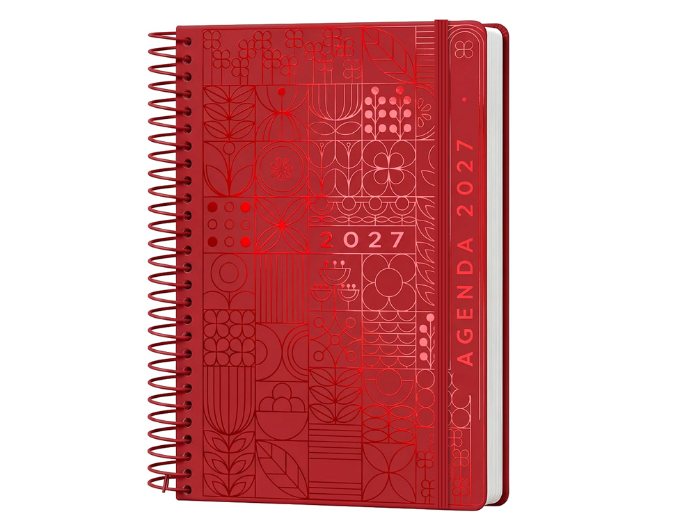 AGENDA SYROS A5 CAPA DURA C/ESPIRAL METAL 150X210 DIARIA COR VERMELHO 175608 - 2027 AGENDA SYROS A5 CAPA DURA C/ESPIRAL METAL 150X210 DIARIA COR VERMELHO 175608 - 2027 - Image 1