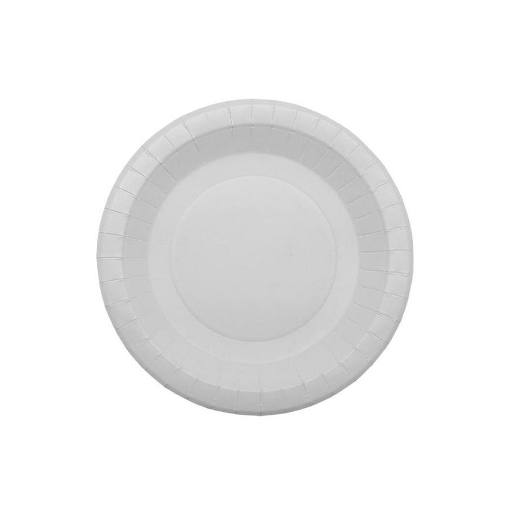 PRATOS PAPEL RECICLAVEL BRANCO 18cm 155382 PACK 50 PRATOS PAPEL RECICLAVEL BRANCO 18cm 155382 PACK 50 - Image 1